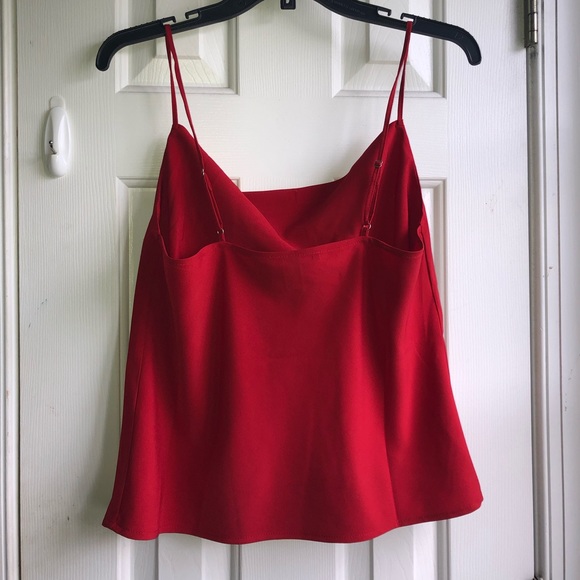 Red Cowl Neck Top - Picture 2 of 3